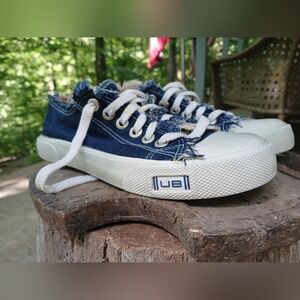 Union BAY DENIM Blue and White Canvas‎ Sneakers. Sz.7.5M